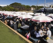 Dining on the water's edge at the Sydney Fish Market
