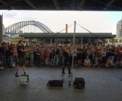 Street performers in Circular Quay