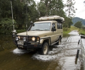 Crossing one of the many water-covered causeways into Barrington Tops National Park