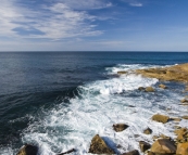 Reef off the point next to the beach at Arakoon