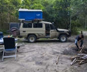 Camping in the dunes at Hat Head National Park