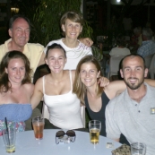 Margot, Bob, Cathy, Sophie, Lisa and Sam at the Darwin Sailing Club