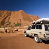 The Tank parked at Uluru