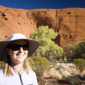 Lisa at Uluru