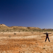 Lisa on the way out of Henbury Meteorite Conservation Park