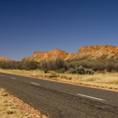 Larapinta Drive along the Macdonnell Ranges back into Alice Springs