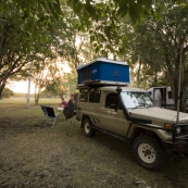 Our campsite at Territory Manor in Mataranka