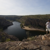 Sam and Lisa at Katherine Gorge's first gorge from Pat's Lookout