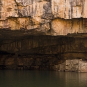 Kayakers at the mouth of Sparrow Cave in Katherine Gorge's second gorge