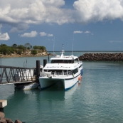 The ocean side of the lock at Cullen Bay looking toward Mandorah