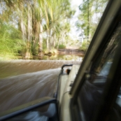 The ominous creek crossing on the road into Tjaynera Falls