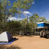 Our campsite at Wangi Falls