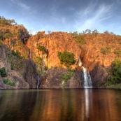 Wangi Falls in the sunset