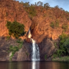 Wangi Falls in the sunset