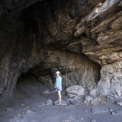 Lisa in a cave at the end of the Bardedjilidji Walk