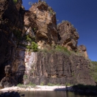 The beach swimming pool at Jim Jim Falls