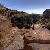 The top of Twin Falls and the gorge in the distance