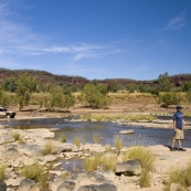 Our afternoon fishing spot on the Victoria River