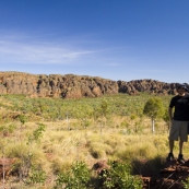 Sam and Lisa on the Jarnem loop walk in Keep River National Park