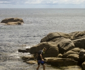 Sam exiting the water at Bunker Bay