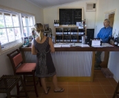 Lisa in Harris Organic Wines tasting room