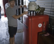 Grabbing a coffee in one of the plethora of coffee shops in Fremantle