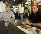 Grabbing a coffee in one of the plethora of coffee shops in Fremantle