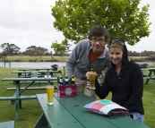 Sergey and Lisa at Bootleg Brewing Company