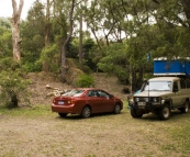 Our campsite on the coast at Prevelly