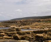 Looking north up the coast from Cape Leeuwin