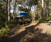 Our campsite at Chapman Pool in Blackwood Conservation Park