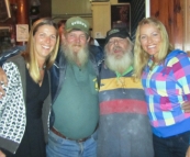 Cheryl and Lisa with the locals at Joe's Waterhole