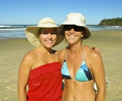 Cheryl and Lisa at Coolum Beach