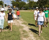 At Yandina Markets with Jenni, Steve, Sarah and James