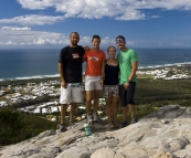 Sam, Lisa, Cheryl and Chris at the top of Mount Coolum