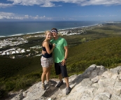 Cheryl and Chris at the top of Mount Coolum