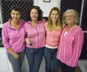 Jenni, Ali, Lisa and Gail all in pink