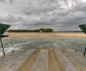 Leaving Inskip on the Manta Ray barge