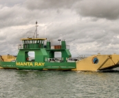 The Manta Ray barge