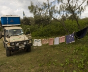 The Tank at our first campsite at Wongai