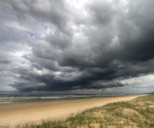 Clouds rolling in over Fraser Island