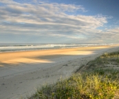 Long afternoon shadows at Wongai camping area