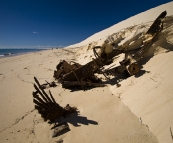 Remnants of vehicles at Sandy Cape