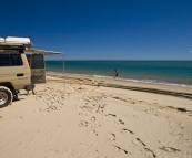 Lunch at remote Sandy Cape