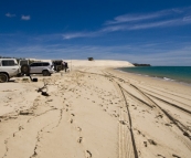 Relaxing in our own world at Sandy Cape