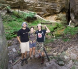 Sam, Lisa and Chris in The Amphitheatre