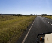 Through the open expanses on the way back to the coast from Emerald