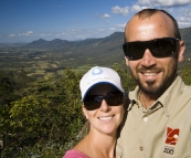 Sam and Lisa with Pioneer Valley in the background