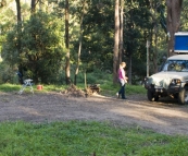 Camping at The Diggings alongside Broken River