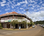 Panoramic of the main street in Malanda